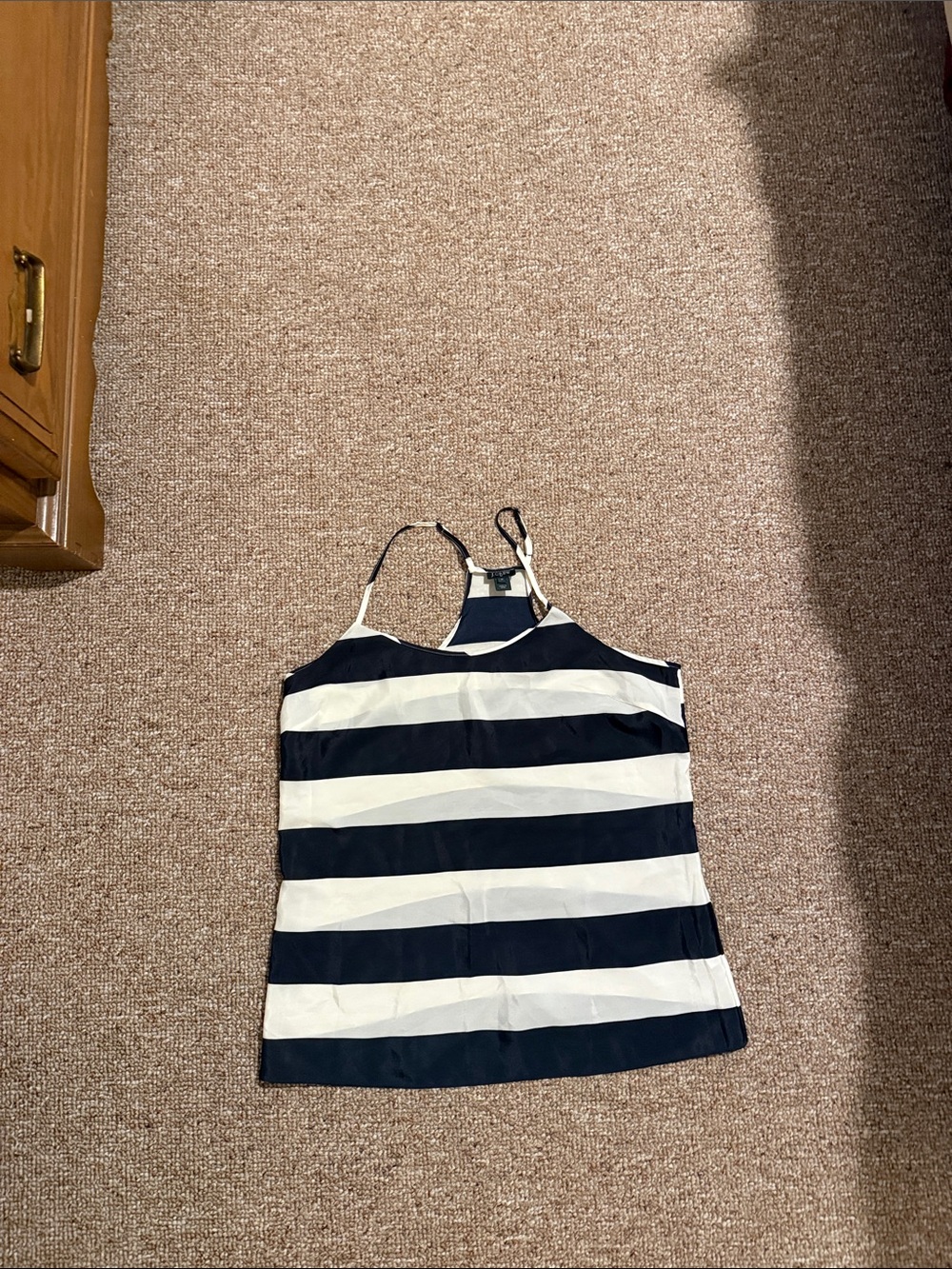 J. Crew Navy and White Striped Tank Top